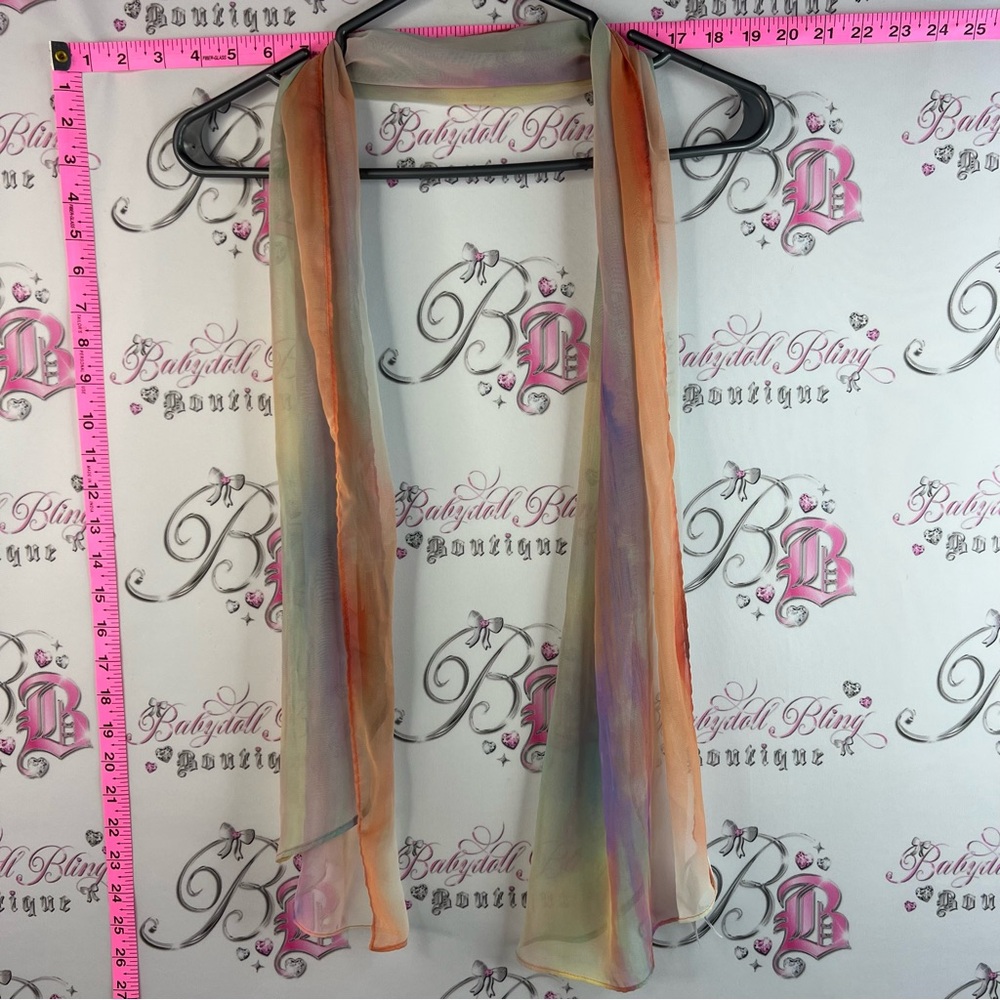 H&M rainbow scarf Sheer Pastel Rainbow Scarf - Peach, Lavender, Mint wrap